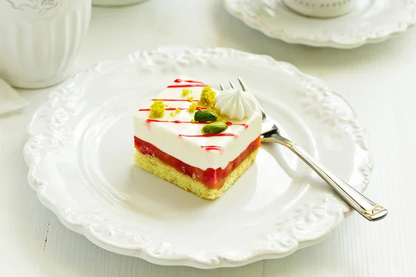 Gâteau Aux Fraises Mangue — Photo