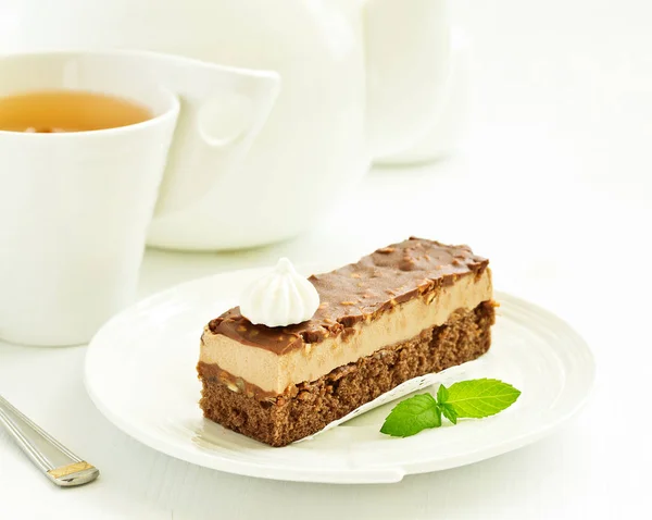 Kawałek Ciasto Kawy — Zdjęcie stockowe