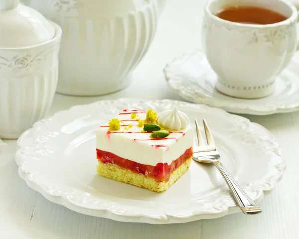 Gâteau Aux Fraises Mangue — Photo