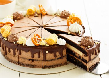 Çikolatalı kek. seçici odak.