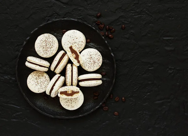 Fransız pasta makaron. Seçici odak.