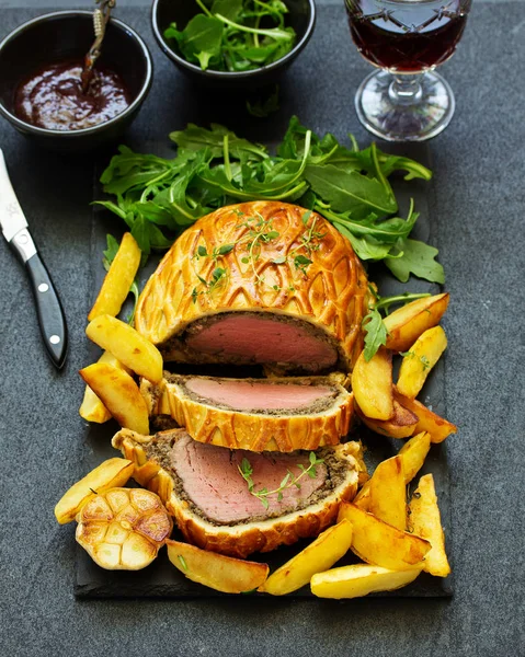 Homemade Christmas Beef Wellington with a Pastry Crust