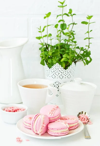 Fransız pasta makaron. Seçici odak.