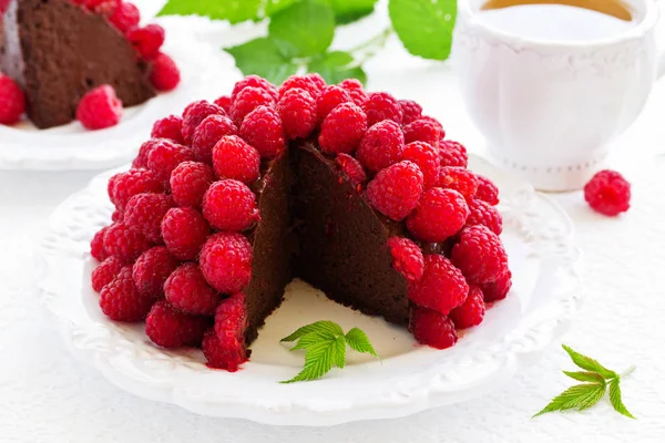 Chocolate Mousse Cake Framboise — стоковое фото