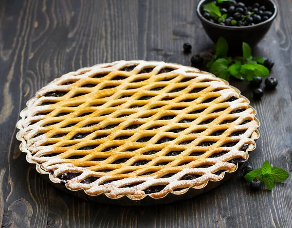 Freshly Baked Homemade Blueberry Pie — Stock Photo, Image