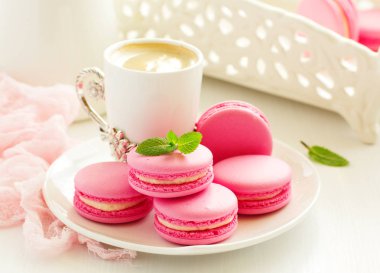 Fransız pasta macarons. Seçici odak.