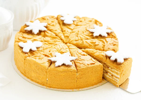 Ein Klassischer Honigkuchenkuchen — Stockfoto