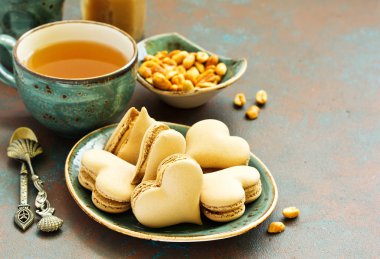 Fransız pasta macarons. Seçici odak.