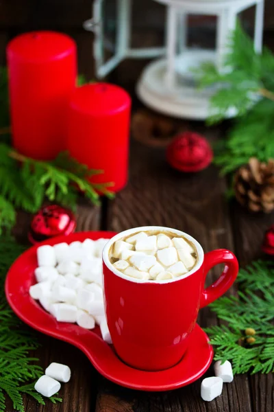 Guimauve Tasse Cacao Pendant Les Vacances Nouvel — Photo