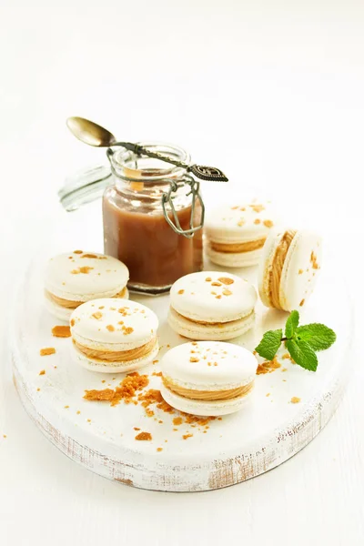 Frans Gebak Macarons Selectieve Aandacht — Stockfoto