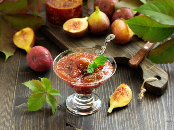 Delicious Homemade Jam Figs — Stock Photo, Image