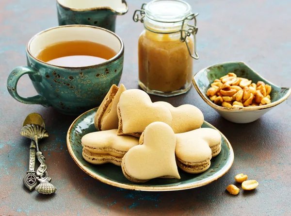 Γαλλική Ζαχαροπλαστική Macarons Επιλεκτική Εστίαση — Φωτογραφία Αρχείου