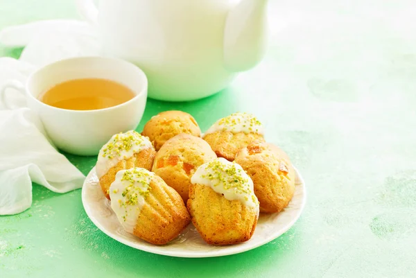 Madeleine Cookies Met Pistache — Stockfoto