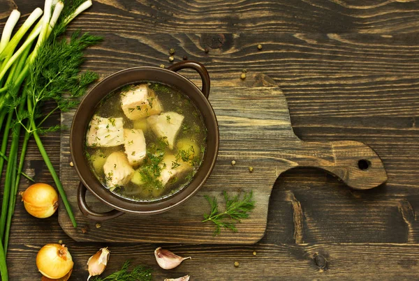 Balık Çorbası Malzemeler Yemek Pişirmek Için Baharat — Stok fotoğraf