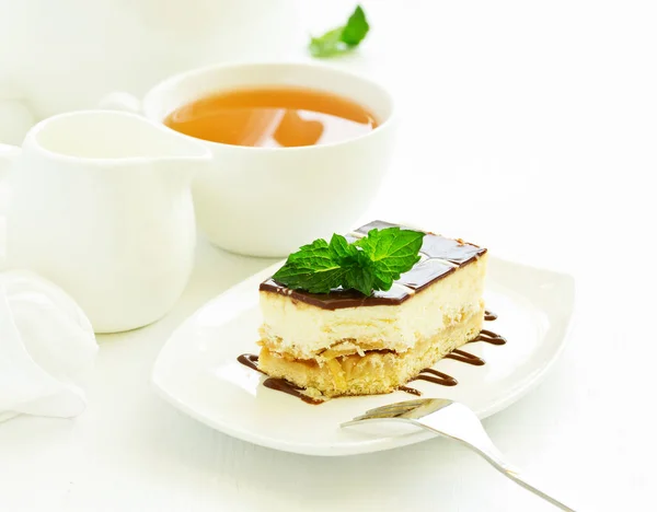 Piece Cheesecake Apple Stuffing — Stock Photo, Image