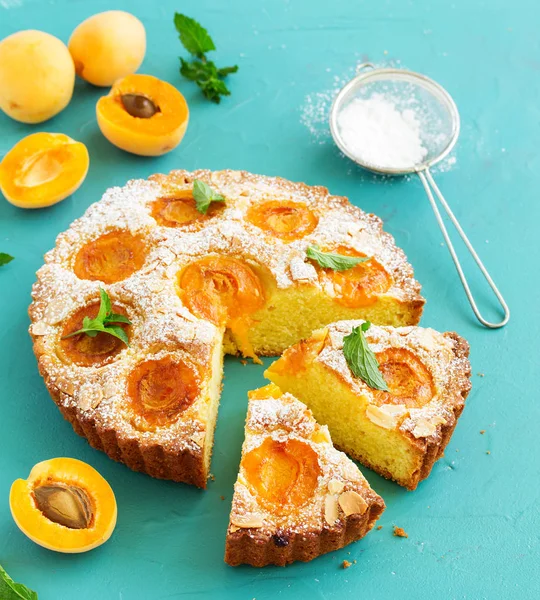 Pastel Galletas Con Albaricoques Almendras — Foto de Stock