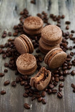 Fransız pasta makaron. Seçici odak.