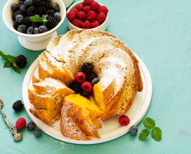 Taze dutlu balkabağı keki..