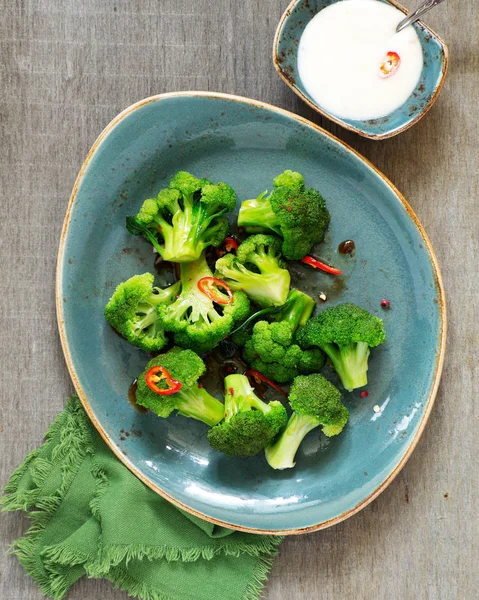 Close Boiled Broccoli — Stock Photo, Image