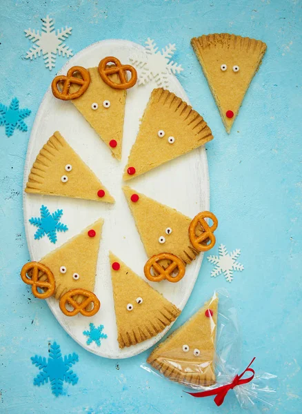 Shortbread Julkakor Rådjur Rudolph — Stockfoto