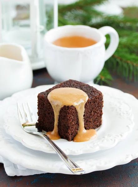 Sticky Date Pudding Caramel Sauce — Stock Photo, Image