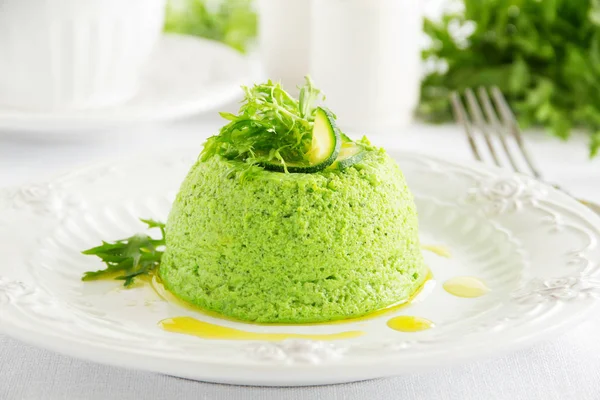 Bolo Flan Abobrinha Verde — Fotografia de Stock