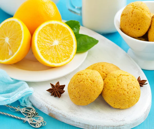 Pasteles Calabaza Caseros Con Naranjas —  Fotos de Stock