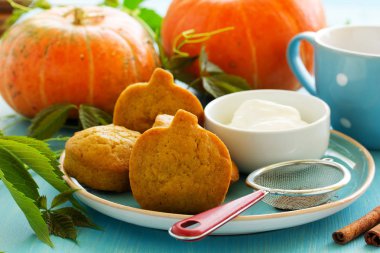 Cadılar Bayramı Balkabağı çerezleri.