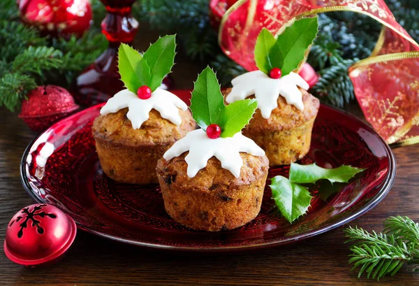 Muffins Calabaza Zanahoria Mesa Año Nuevo — Foto de Stock