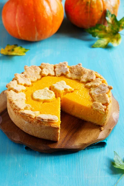 Pumpkin Pie Thanksgiving Day Feast — Stock Photo, Image