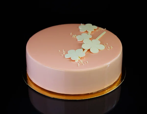 Modern Torta Csokoládé Glassazhem Borított — Stock Fotó