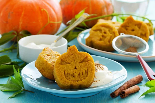 Biscuits Citrouille Sur Halloween — Photo