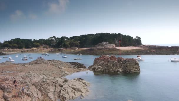 Puerto Natural Ile Brehat Isla Bretagne Francia — Vídeo de stock