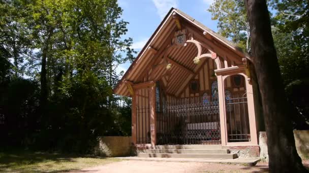 Pequeña Capilla Notre Dame Grace Honfleur Normandía Francia — Vídeo de stock