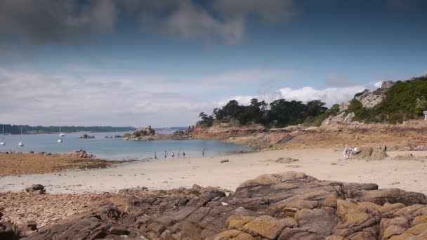Ile Brehat Pobřeží Ostrově Kanál Bretagne France — Stock video
