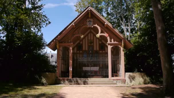 Kapel Notre Dame Grace Honfleur Normandië Frankrijk — Stockvideo