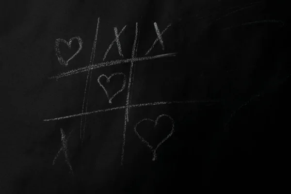 Valentines Concept Minimal Jour Tic Tac Toe Jeu Avec Les — Photo