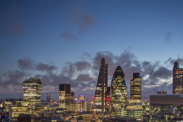 Arquitectura Urbana Londres Por Noche — Foto de Stock