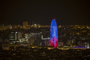 Barselona şehir manzarası, gece