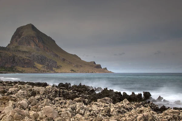 Klippiga Kusten San Vito Capo Sicilien Italien — Stockfoto