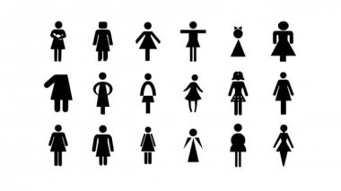 kadın tabela farklı grafik görüntüler yapılan sıra