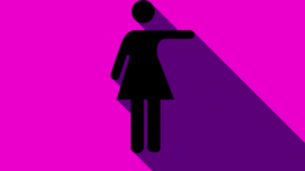 Séquence Faite Partir Différentes Images Graphiques Signalisation Féminine — Video