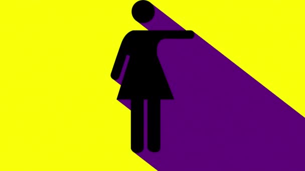 Séquence Faite Partir Différentes Images Graphiques Signalisation Féminine — Video