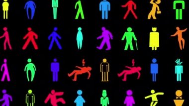 Erkek ve erkekler tabela farklı grafik görüntüler yapılan sıra