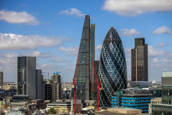 Zblízka Úžasné Panorama Londýna Slunečného Dne — Stock fotografie