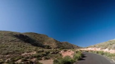 puntas de calnegre doğal park Murcia, İspanya sahillerinde yol kapalı sürüş