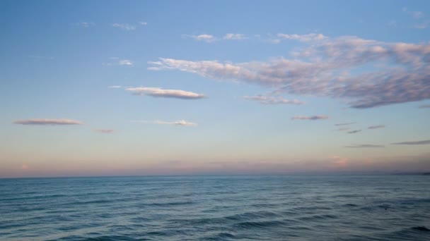 Morning Sunrise Mediterranean Sea Sicily — Stock Video