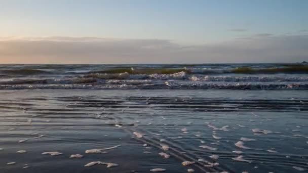 Skalnatá Pláž Středozemní Moře Krásné Barvy Sicílii Itálie Při Západu — Stock video