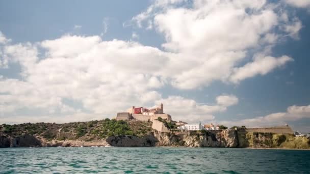 Vue Sur Ancienne Forteresse Dans Baie Mer Adriatique — Video