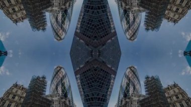 Uzun boylu gökdelenler ve binalar Londra finans merkezi, Londra, İngiltere - 05 Mart 2018 - kaleydoskop modeli iplik gelen vurdu